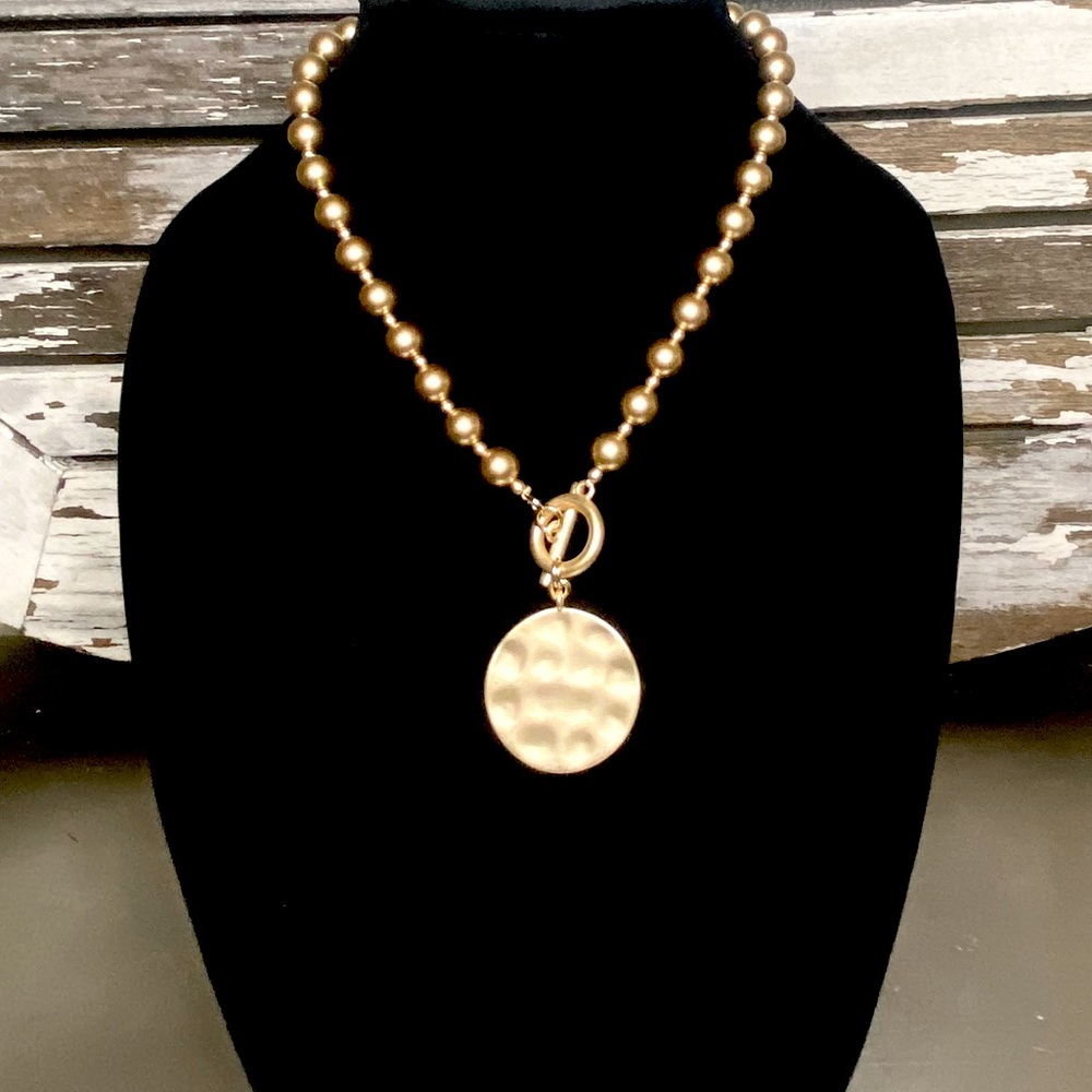 NWT Medallion And Toggle Pendant Necklace Jewelry